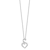 Sentimental Expressions Sterling Silver Rhodium-plated CZ Journey of Friendship 18in Necklace